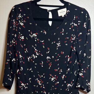 Sezane Womens Short Floral Viscose Dress w/Pockets Size S (34)